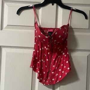 Stylish Pink Polka Dot Camisole